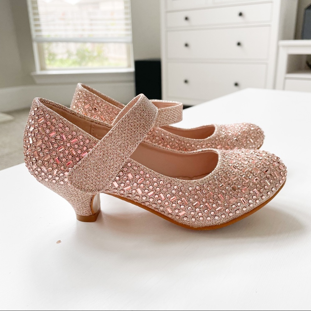 Fabulous Rosegold Girl Heels with Rhinestones Jemma-08K